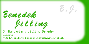 benedek jilling business card